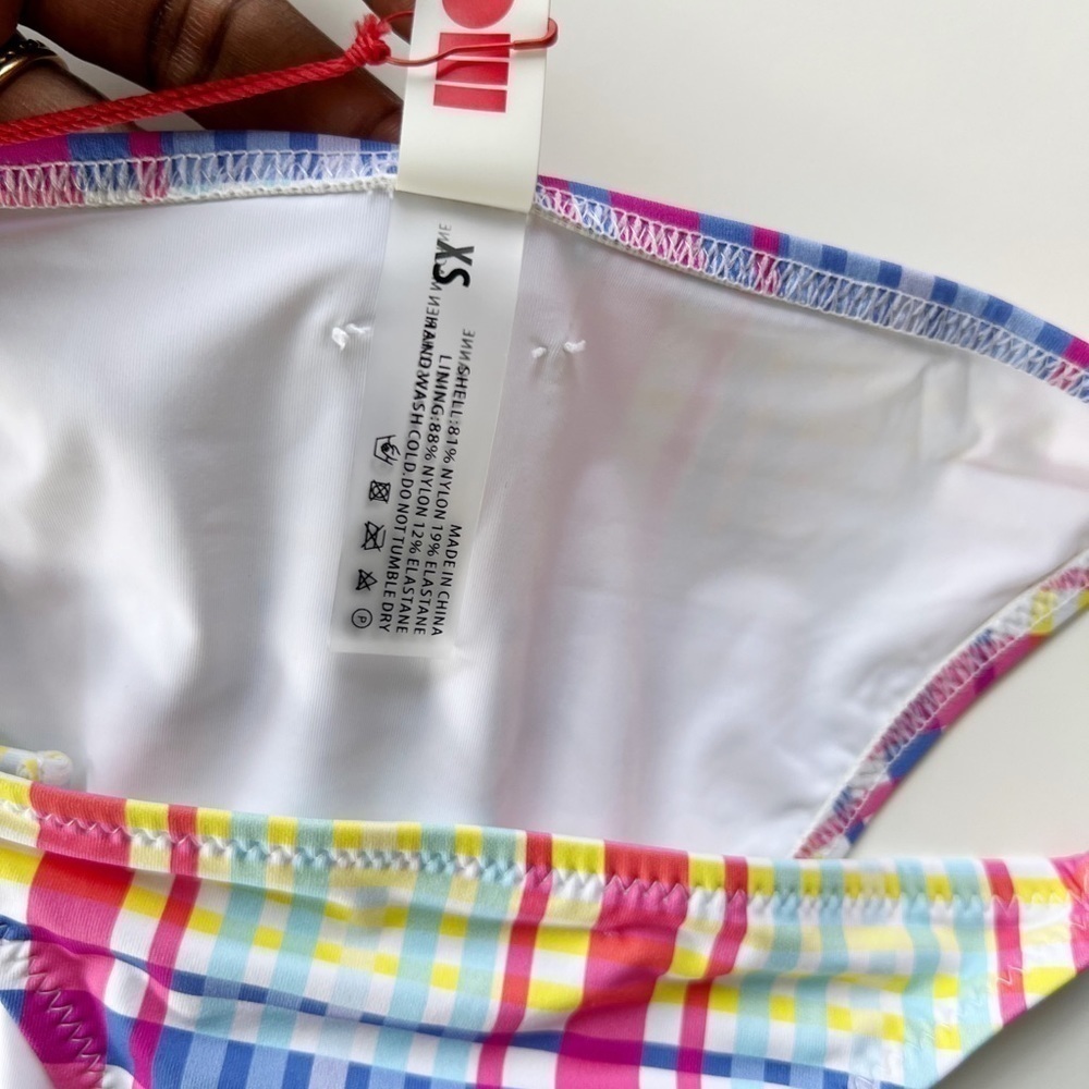 Solid & Striped The Iris Bikini Bottom Multi Plaid - Picture 5 of 7